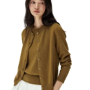 Miu style show with the same vest/cardigan pure cashmere knitted suit round neck casual versatile cashmere cardigan women - AliExpress Sweaters&Jumpers