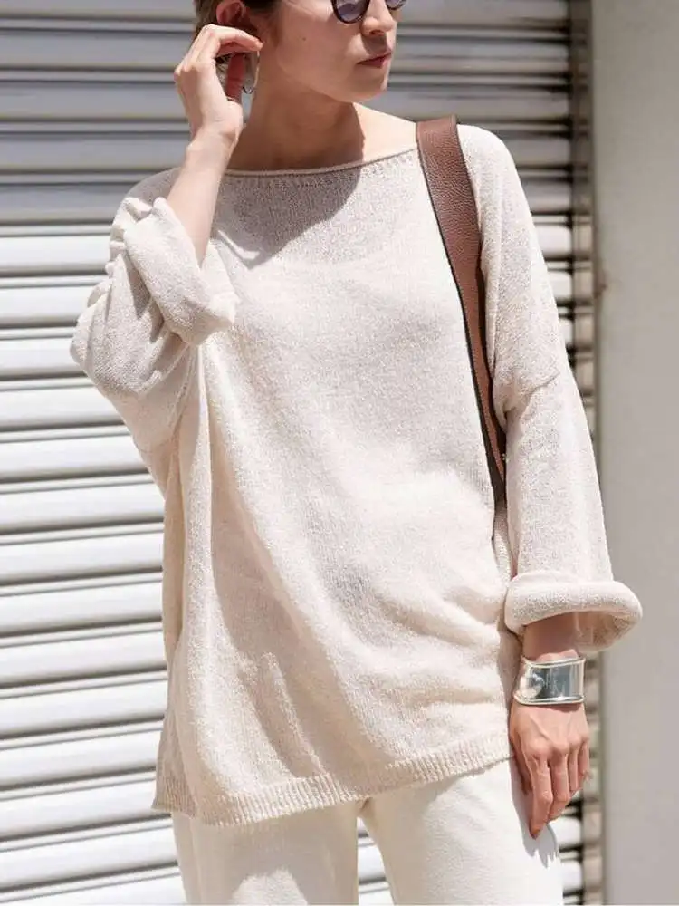 Large Wide Collar irt Lightweight Cool Skin Feel Dra Paper Texture Sun Protection Breathable FRamework Paper Fiber Blend - AliExpress Sweaters&Jumpers
