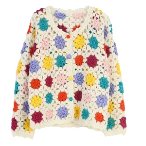 TIYIHAILEY Knitting Coat Women Hand Made Autumn Spring Outerwear Full Sleeve Cardigan Sweaters Single Breasted Hollow Out - AliExpress Sweaters&Jumpers
