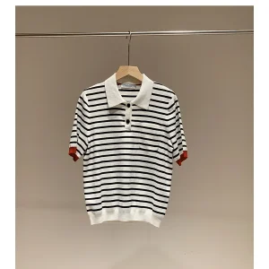 Duetto Twisted Pure Cotton Stripe Knitted ort Sve Regular Fit Commute Sle Chinese Brand Women's Faion Top - AliExpress Sweaters&Jumpers