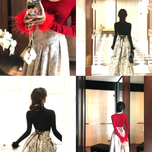 Ele Ostrich Feather Splicing Knitted Sweater round Ne Pile Ne Women's Faion Winter Warm Soft Woolen Top - AliExpress Sweaters&Jumpers