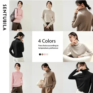 SENTUBILA 100% Wool Turtleneck Sweater Women Seamless Pullover Jumpers 2026 Winter Long Sleeve Knitted Tops Knitwear W44H56836 - AliExpress Sweaters&Jumpers