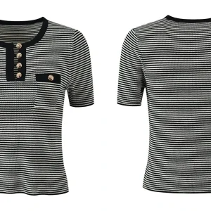 2024 Spring Autumn Womens Pullover Striped Crew Neck - AliExpress Sweaters&Jumpers