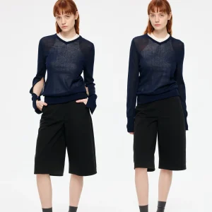 Ele Thin Long Sve V-Ne Knitwear Women's Design Unique Top Clean Fit Faion Brand Fn Clean Explain - AliExpress Sweaters&Jumpers