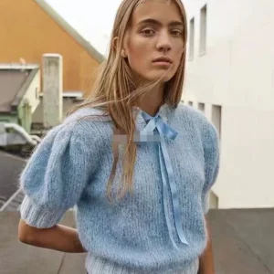 2024 Spring/Summer New Candy Color Handwoven Loose Lazy Pullover, Mohair Sweater, Women's Knitted Sweater Thin Style - AliExpress Sweaters&Jumpers
