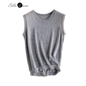 Women's Casual Autumn/Winter New 100% Cashmere Tassel Inner Outfit Versatile Autumn and Winter Casual Base Vest - AliExpress Sweaters&Jumpers