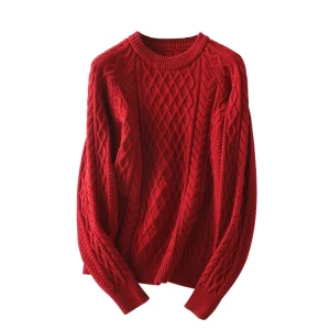 SuyaDream Women's 100%Merino Wool Argyle Pullovers Crew Neck Warm Sweaters 2024 Autumn Winter Tops Red Grey Green - AliExpress Sweaters&Jumpers