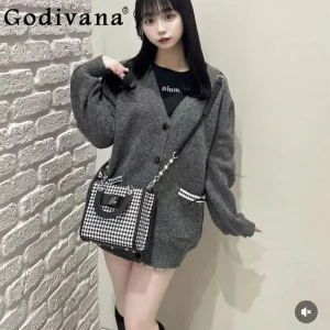 2026 Spring New Girls Women's Loose Sweet Knitted Cardigan Japanese Fashion Casual Versatile Fashion Knitted Jacket Top Sweaters - AliExpress Sweaters&Jumpers