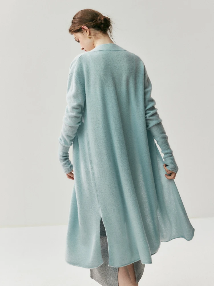 100% Cashmere Knitwear Women Long Cardigan Sweater Open Stitch Casual Simple Long Cardigan Coat Spring Autumn Winter Long Shawl - AliExpress Sweaters&Jumpers
