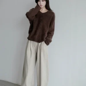 Soft Skin-Friendly Camere Sweater Women's V-Ne Autumn Winter Pure Color mat Commute Sle Long Sve Crew Ne - AliExpress Sweaters&Jumpers