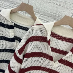 Spring/Summer 2026 New Casual And Relaxed Striped V-Neck Knit Cardigan For Women - AliExpress Sweaters&Jumpers