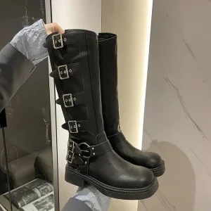 Knee High Platform Studded Woman Boots Spring Summer Knight Faion Ladies Premium Clothing Other Material 00% 2024 Autumn - AliExpress Sweaters&Jumpers