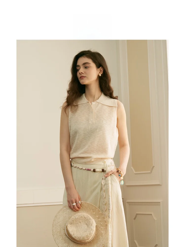 Soft Knitted Svel Embroidered Vest Loose Large Collar irt Women's Casual Faion Summer Top Chinese Brand oll - AliExpress Sweaters&Jumpers