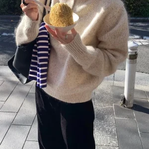 Soft Cozy Loose Women's Knitted Sweater f High Ne Casual Sle Long Sve Regular Length Daily Wear Winter Top - AliExpress Sweaters&Jumpers