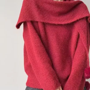LZoo Soft Knitted Sweater Women's Loose Overhead Aosphere Sensation Big Scarf Sweater Comfortable Warm Anti-static Durable - AliExpress Sweaters&Jumpers