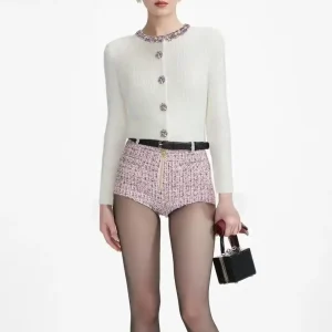 Women Colored diamond wool blended knitted jacket Exquisite luxury fashion short knit coat - AliExpress Sweaters&Jumpers