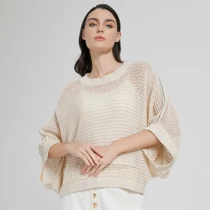 BC1029 High quality luxury women's clothing linen spring and summer hollow sequin knitted sweater - AliExpress Sweaters&Jumpers