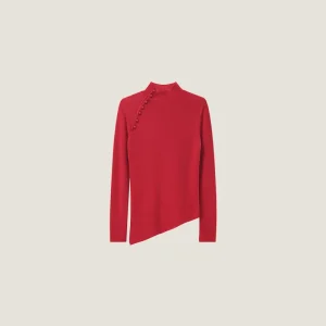 Cheng Spring Time 00% Wool Soft Cozy f High Ne Knitted Sweater Exclusive Dyeing  Red New Chinese Sle Women's ... - AliExpress Sweaters&Jumpers