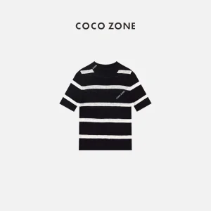 Spring Summer New Commuter Sle round Ne Knitted Stripe Top Women's Faion Viscose Fabric Comfortable Fit Knitwear - AliExpress Sweaters&Jumpers