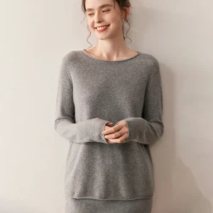 Women's 100% Pure Cashmere Pullover Glitter Sweater Loose Fit Casual Knitted Autumn/Winter Top with Curled Edge Collar Jumper - AliExpress Sweaters&Jumpers