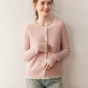 Women Cashmere Sweater Cardigan Autumn Winter 100% Cashmere Knitwear Essential Item Fake Two Piece Twist O-neck Clothing Top - AliExpress Sweaters&Jumpers