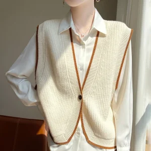 French style retro design wool sleepveless wastcoat autumn and winter New WOMEN'S bandage dress vest fashion - AliExpress Sweaters&Jumpers