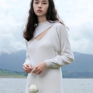 Original Design Retro INS Chic White ort Woolen Top for Women Ele eep Camere Commute Sle Long Sve Crew Ne - AliExpress Sweaters&Jumpers