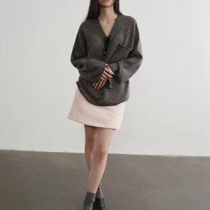 KUCO Soft Comfortable Skin-friendly Wool And Camere Blend V-ne Overhead ket Knitted Sweater Women's Faion - AliExpress Sweaters&Jumpers