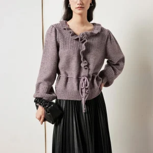 Vintage Handmade Hooked Flower Mixed Color Sweater andmother Sle JIANCHA Simple Commute Sle Polyester Fiber Long Sve... - AliExpress Sweaters&Jumpers