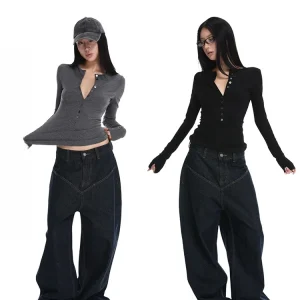 Slim Fit Long Sve V-Ne T-irt Knitwear Women's Spring Inner Wear Outer Wear Casual Sle Polyester Fiber Regular Sve - AliExpress Sweaters&Jumpers