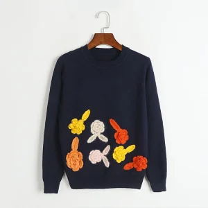 2024 Spring Autumn Black White Crew Neck LOng Sleeve - AliExpress Sweaters&Jumpers