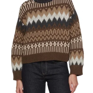 Retro Fair Isle Jacquard Crew Neck Sweater For Women, Autumn/Winter 2025 New Style, Exquisite, Stylish, And Versatile Top - AliExpress Sweaters&Jumpers