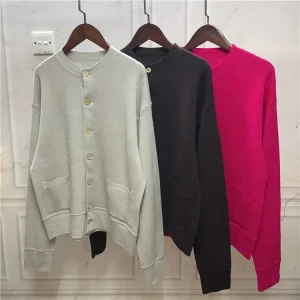 High Quali Japanese Brand 45R Double Sided Organic Cotton round Ne Long Sve Color Vintage Versatile Sweater Card... - AliExpress Sweaters&Jumpers