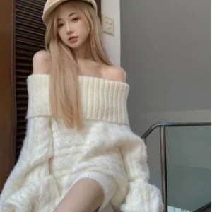 KING BRAND Thiened Long Sve Knitted Sweater Lazy Design Turn-down Collar Twist Yarn Loose Fit Autumn Winter Warm Top - AliExpress Sweaters&Jumpers