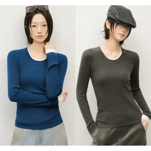MeiYang Poem No.3 Knitted Sweater hine Waable Wool Blend Color Blo Casual Sle Long Sve round Ne Regular Fit - AliExpress Sweaters&Jumpers