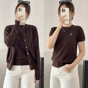 New Color Camere Knitted round Ne Open Cardigan Commute Classic Versatile Fine Stitching  Cotton Ladies Sweater - AliExpress Sweaters&Jumpers