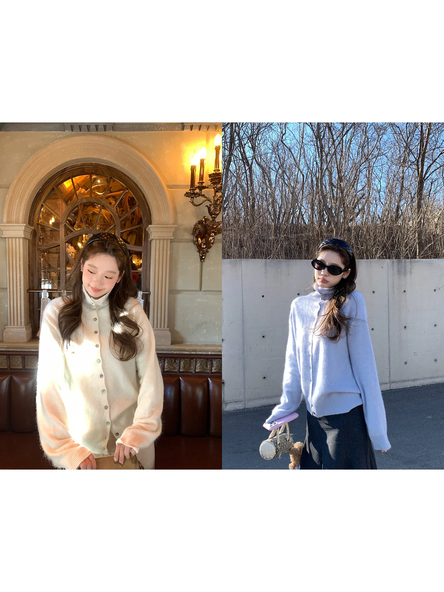 Imxiang Women's Camere Knitted Sweater Soft Woolen High Collar Fce Warm Long Sve Cardigan Commute Sle Winter Faion - AliExpress Sweaters&Jumpers