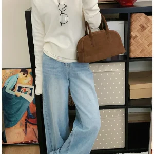 Ele Simple Sle Women's Woolen  Ne Knitted Sweater Yangzi 8 Needles Stitching Crt Commute Top by Laqian Aesthetic - AliExpress Sweaters&Jumpers