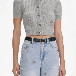 SP Home South Oil High End Women's ort Knitted Diamond Embellied Cardigan Top Summer Faion Commute Slim Fit Sle - AliExpress Sweaters&Jumpers