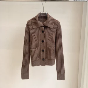 High quality new knitted cardigan,  short sweater jacket, simple and versatile lapel sweater jacket - AliExpress Sweaters&Jumpers