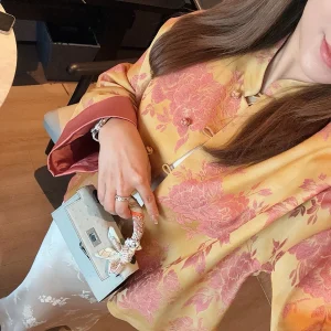 New Chinese Sle Loose Fit Svel Jaet with Embroidery And Button Design for Women Slimming Long Sve Top - AliExpress Sweaters&Jumpers