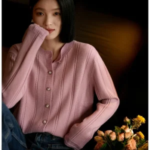 Xhange Wool Camere Knitted Open Cardigan Women's Sle Casual French Faion Long Sve Low round Ne Buttoned Coat - AliExpress Sweaters&Jumpers