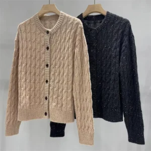 Cardigan for women New elastic knitted slim fit long sleeved top for autumn 2025 wool blend Women's sweater y2k sequin Knitwear - AliExpress Sweaters&Jumpers