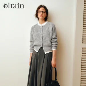 OLrain French Knitted Cardigans for Woman 2026 Autumn Winter Casual O-enck Tops O-neck Long Sleeve Sweaters Female O57QM001126 - AliExpress Sweaters&Jumpers
