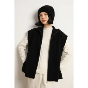 2025 Casual Women‘s Zip Vest Trendy Street Sleek Versatile Spring Autumn Winter Sweater Cashmere Knitwear 100% Cashmere Tops - AliExpress Sweaters&Jumpers