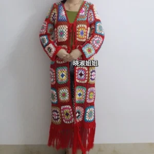 TIYIHAILEY Tassels Women Loose Outerwear Long Sleeve Mid-Calf Hand Made National Sweaters Open Stitch 2025 New Custom Made - AliExpress Sweaters&Jumpers