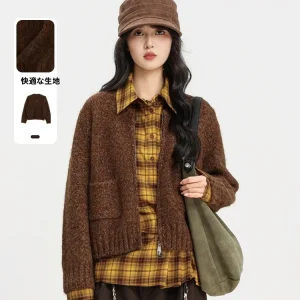 Ele Lazy Sle Open Cardigan Sweater Winter New Arrival Knitted Pullover Zipper Closure Long Sve  Color 2025 Winter - AliExpress Sweaters&Jumpers
