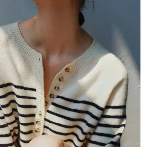 Retro Stripes Cashmere Sweater Warm Loose round Neck Bottoming Spring New Style Classic Pattern Comfortable Fit - AliExpress Sweaters&Jumpers