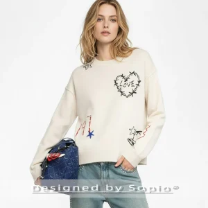 Handmade Heart Embroidery Cashmere Knitted Sweater Women Winter Spring O-Neck Long Sleeve Fashion Sweaters Casual Pullover Tops - AliExpress Sweaters&Jumpers
