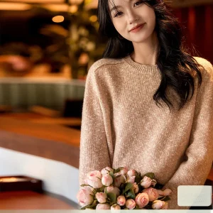 Soft Woolen Knitted Sweater Gentle Snowflake Texture Camere Wool Skin-friendly Casual round Ne Warm Winter Women's Top - AliExpress Sweaters&Jumpers